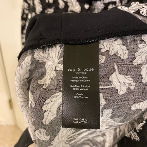 rag & bone Black Floral Romper Size 6 - Picture 12 of 13